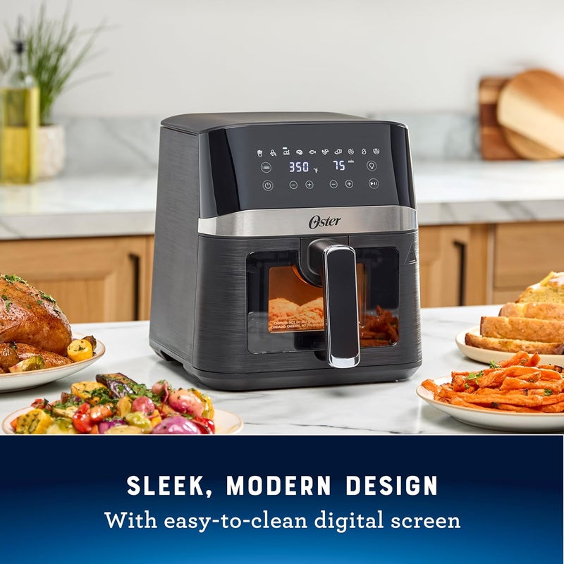 Oster Compact Air Fryer, 4-Quart Digital Airfryer with Window, Easy-to-Use Countertop Air Fryer - Image 4